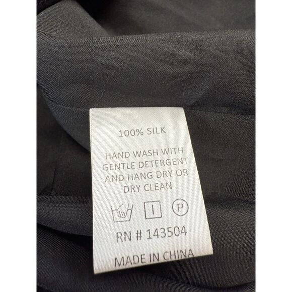 NWT Marie Oliver Maura Black Silk Feather Trim Dress Size Small $378 - Picture 8 of 9